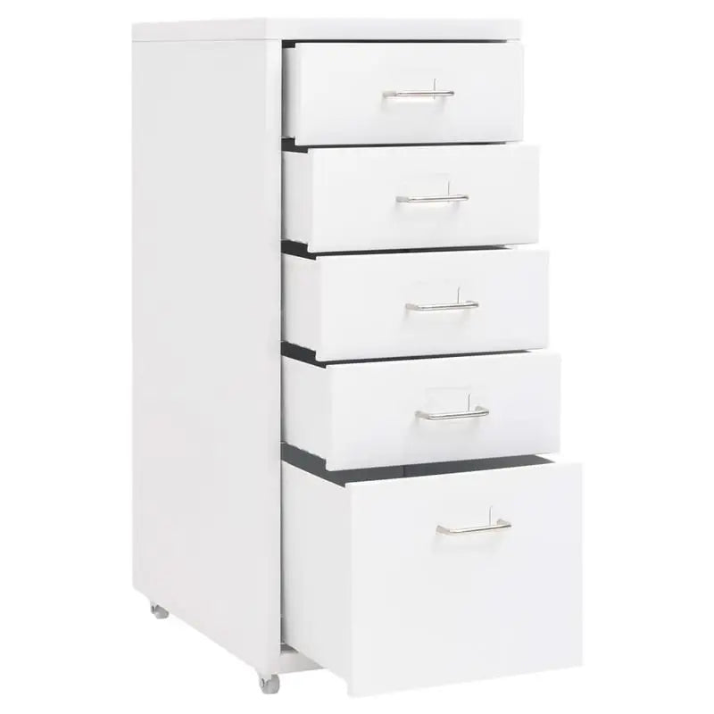 Rollcontainer 28 × 41 × 69 cm – Aktenschrank für Büro und Homeoffice, Weiß