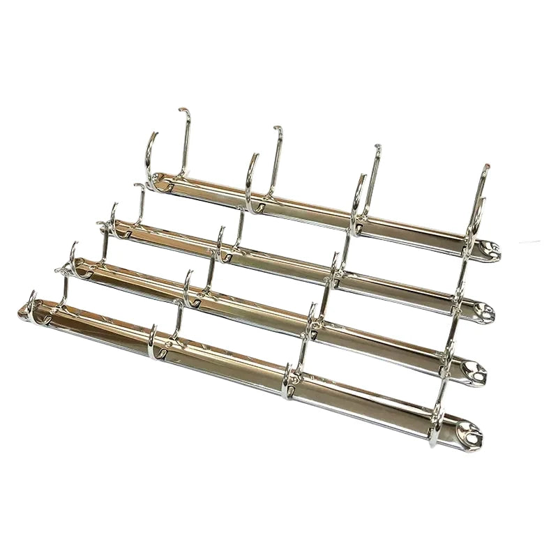 A4 Ringbuchmechanik aus Metall mit 4 D-Ringen – Silber