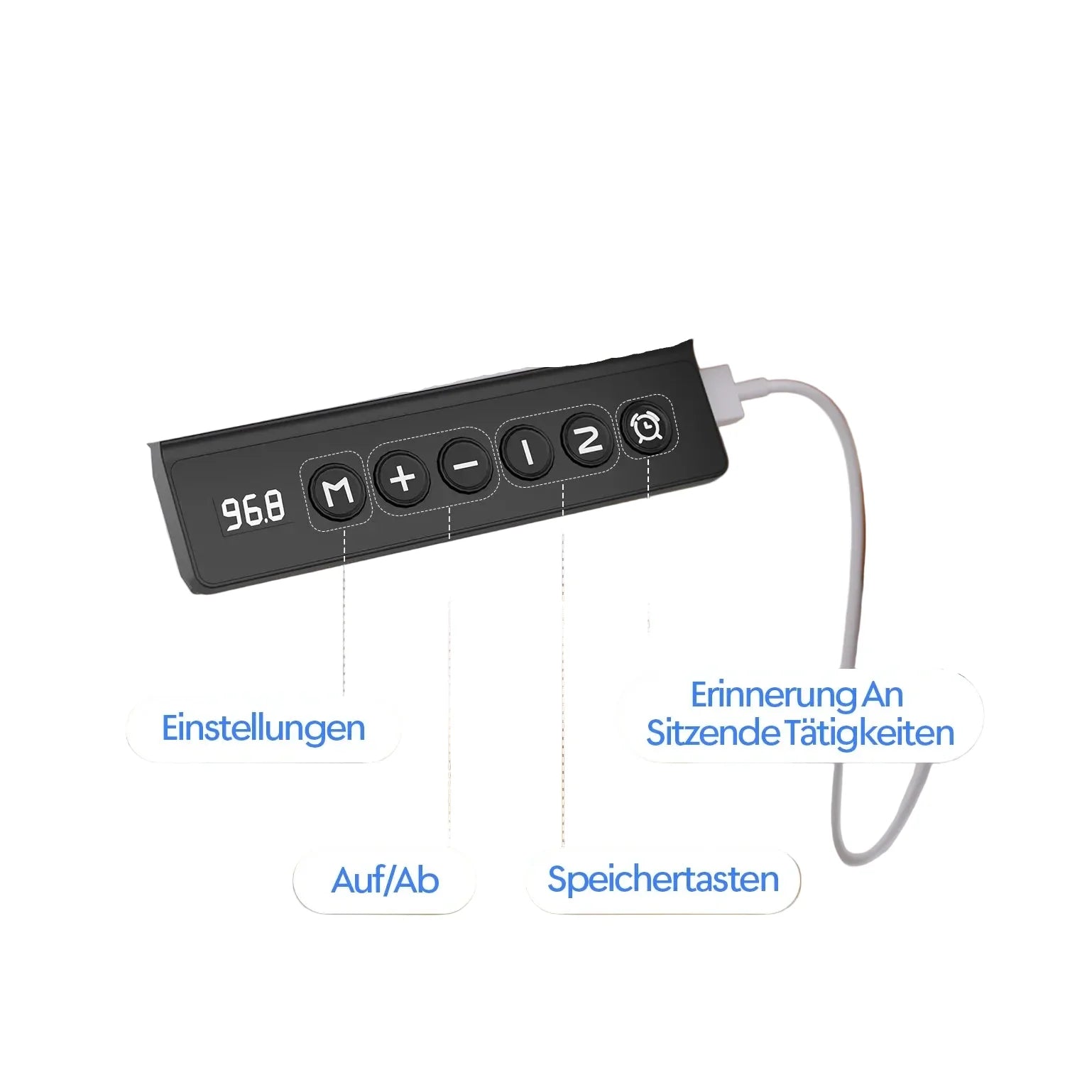 Höhenverstellbarer Schreibtisch 160 × 80 cm mit Schubladen und USB-A-Anschluss
