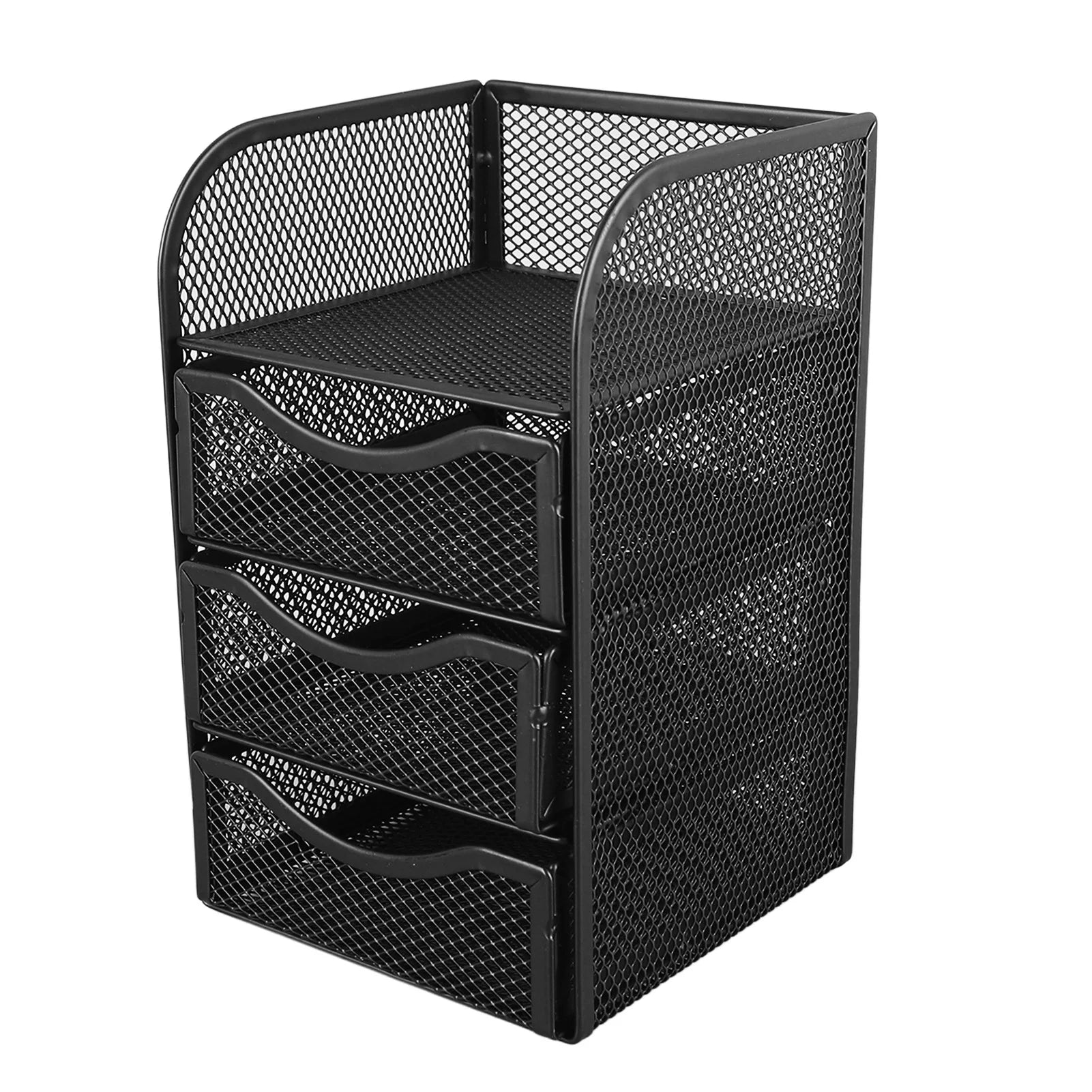 Schreibtisch-Organizer aus Metall mit 3 Schubladen – Mesh Desktop-Aufbewahrung