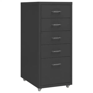 Rollcontainer 28 × 41 × 69 cm – Aktenschrank für Büro und Homeoffice, Weiß