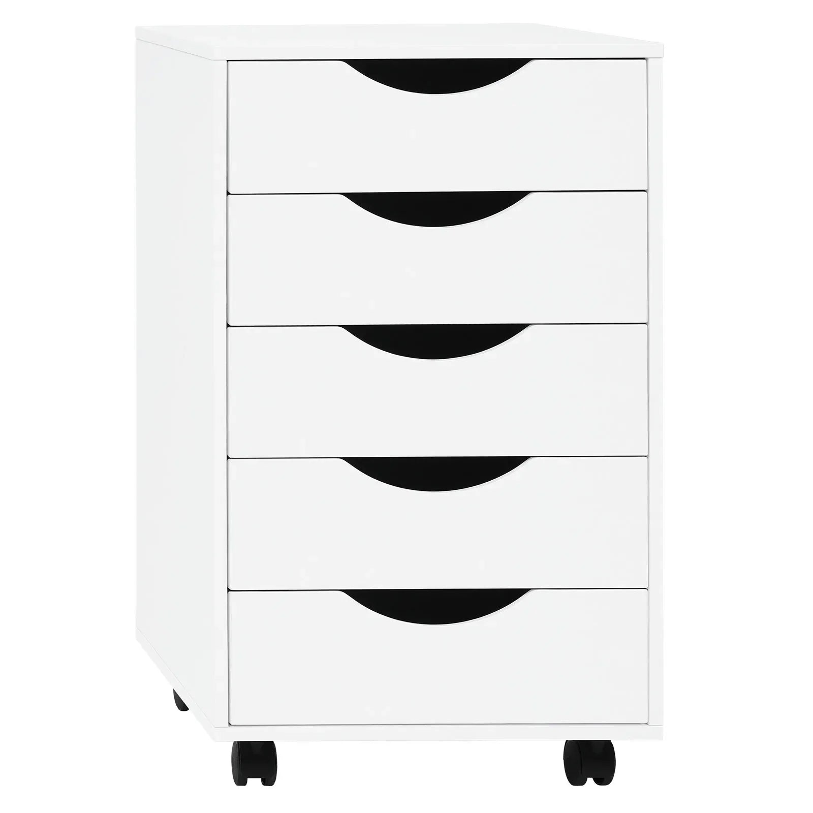 Rollcontainer 40 × 40 × 66,5 cm mit 5 Schubladen – Aktenschrank auf Rollen