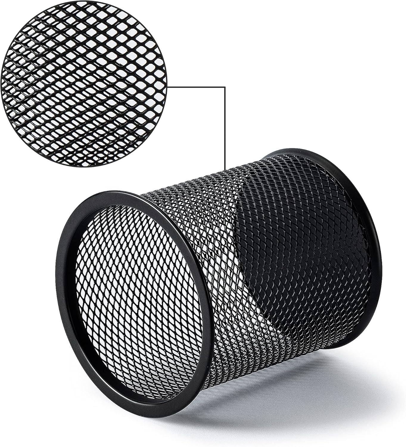 Metall Stiftehalter aus Mesh Schwarz fur Buro und Schreibtisch