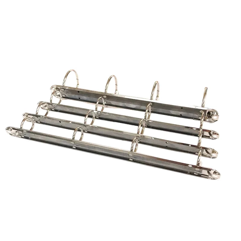A4 Ringbuchmechanik aus Metall mit 4 D-Ringen – Silber