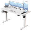Höhenverstellbarer Schreibtisch 160 × 80 cm mit Schubladen und USB-A-Anschluss