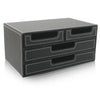 Dokumenten-Organizer aus PU-Leder – Desktop-Aufbewahrungsbox für Dokumente und Bürozubehör