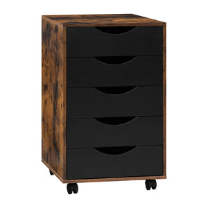 Rollcontainer 40 × 40 × 66,5 cm mit 5 Schubladen – Aktenschrank auf Rollen