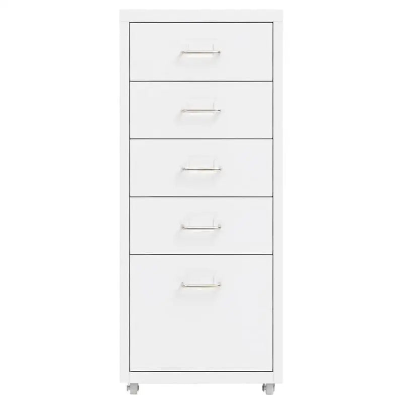 Rollcontainer 28 × 41 × 69 cm – Aktenschrank für Büro und Homeoffice, Weiß