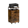 Rollcontainer 45,7 × 36 × 76,2 cm mit 3 Schubladen und offenem Fach – Aktenschrank auf Rollen