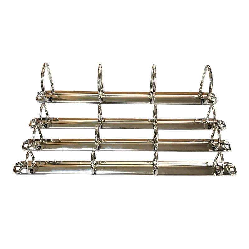 A4 Ringbuchmechanik aus Metall mit 4 D-Ringen – Silber