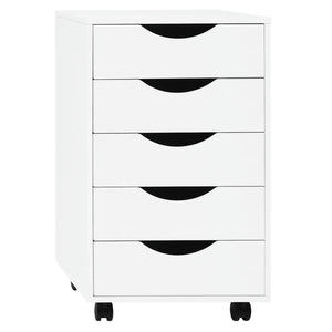 Rollcontainer 40 × 40 × 66,5 cm mit 5 Schubladen – Aktenschrank auf Rollen